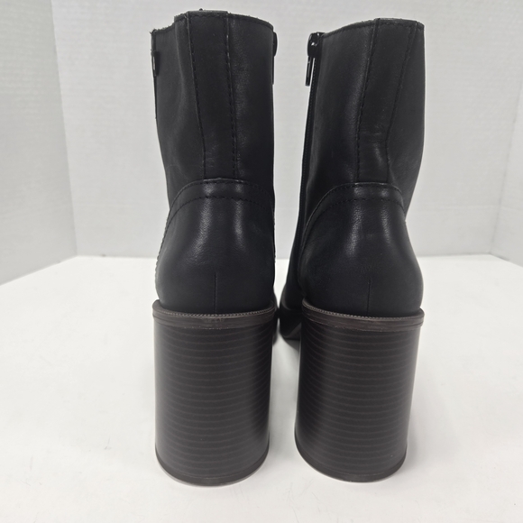 *NWOT* Lucky Brand Olliner Platform Chunky Heeled Black Boots Size 8.5 Women's - Picture 4 of 12